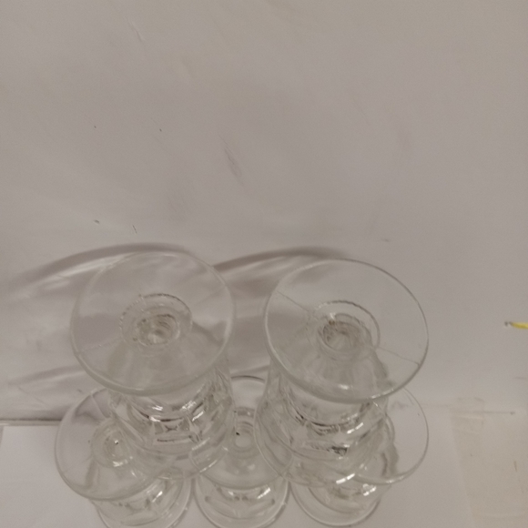 5  Vintage Indian Clear Glass Kings Crown 3D Thumbprint - Picture 5 of 6